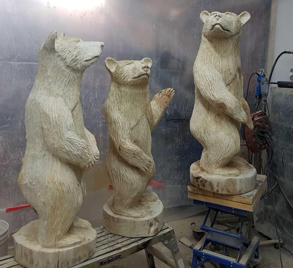 carved bears