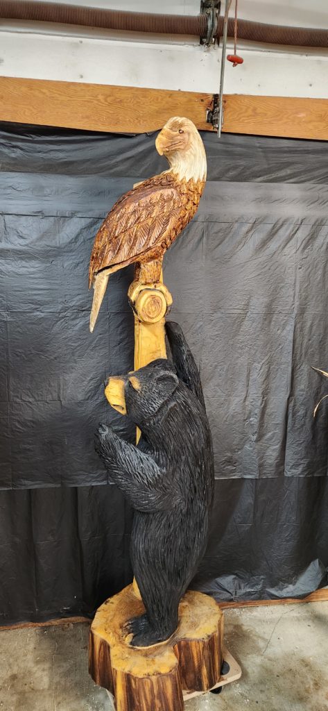 eagle bear carving