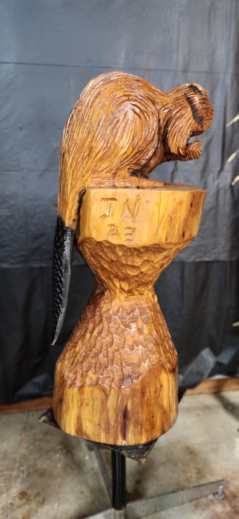 carved beaver