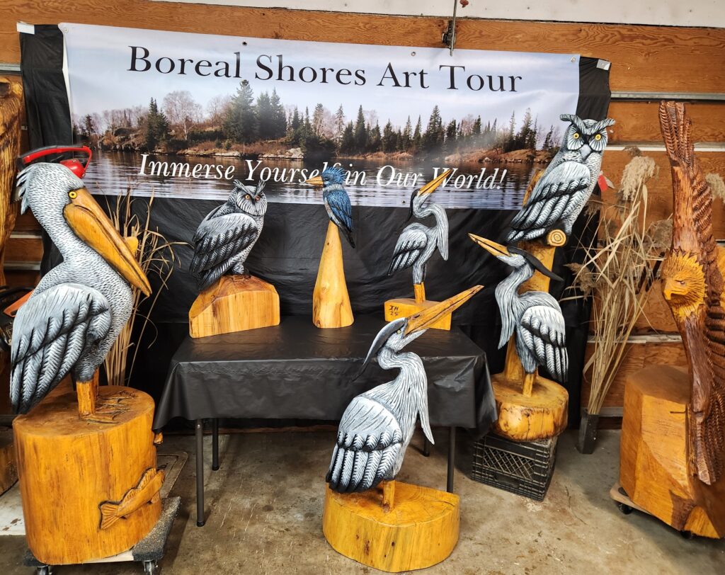 Boreal shores art tour display