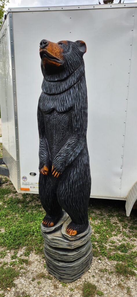 chainsaw carved black bear for sale