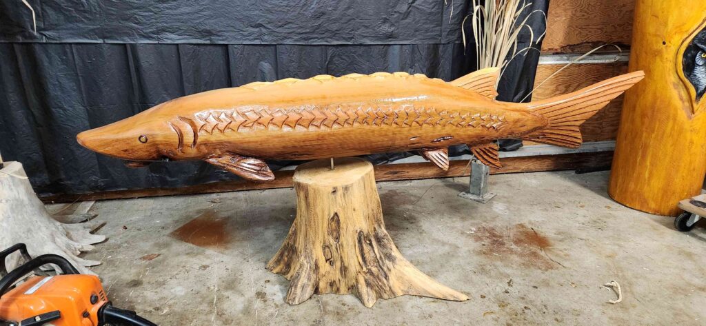 sturgeon carving