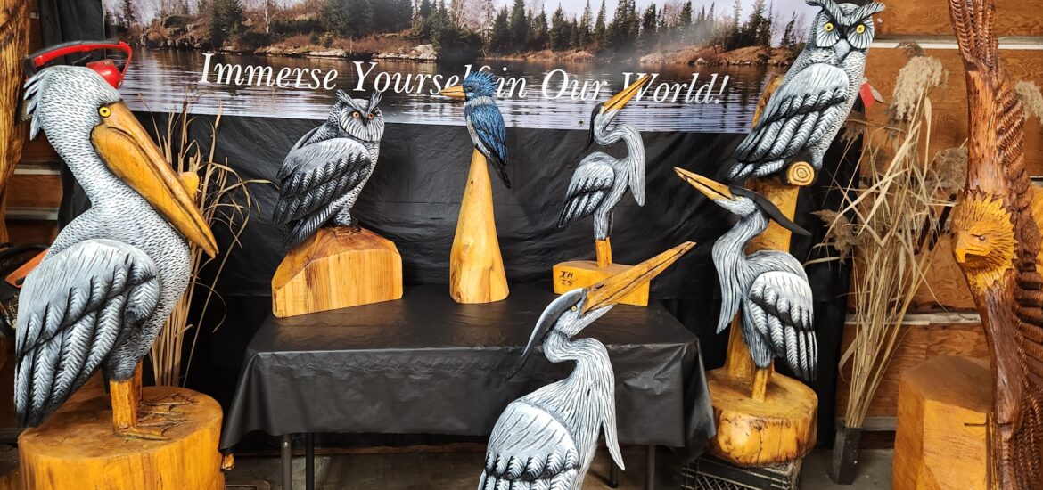 Boreal shores art tour display